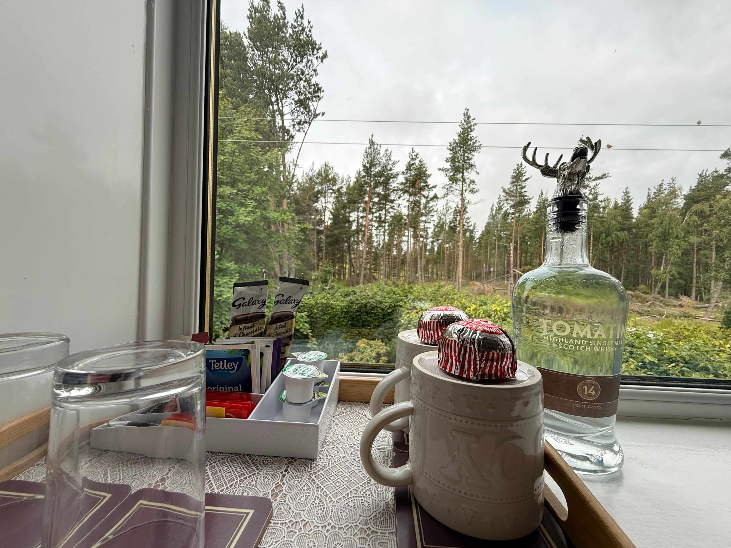 Glengoyne view Glengoyne view of forest and in room tea and coffee facilities